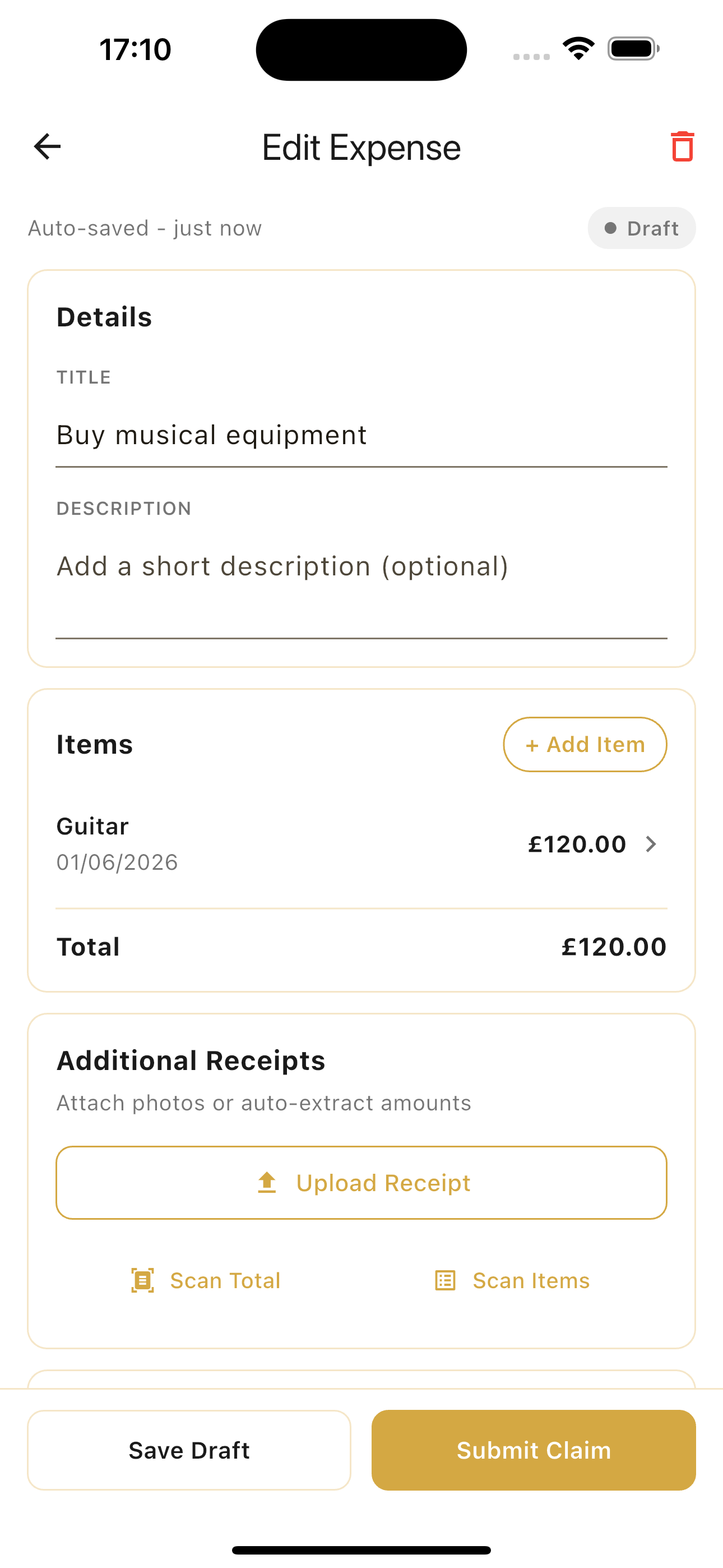 Avodah expense tracker screenshot